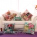 Miracille 18 "vintage teléfono y flores impreso sofá decorativo cuadrado Mantas Cojines Almohadas Decoración para el hogar sin relleno ali-99864789